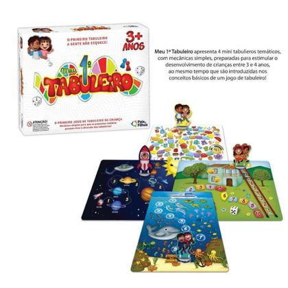 Imagem de Brinquedo Infantil Jogo Meu Primeiro Tabuleiro Pais e Filhos