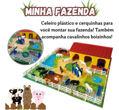 Imagem de Brinquedo Infantil Jogo Tabuleiro de Montar Minha Fazenda Educativo 41 Peças 3 anos +