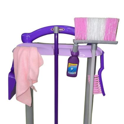 Imagem de Brinquedo Infantil Kit Carrinho de Limpeza Infantil Com 7 Peças - HK Brinquedos