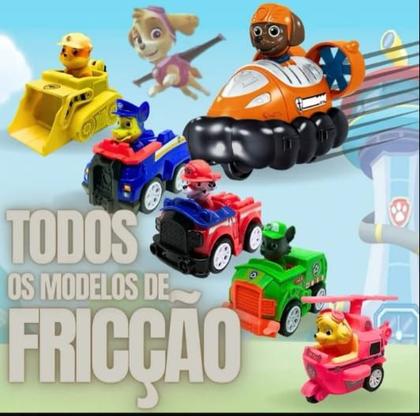 Imagem de Brinquedo Infantil Kit Coleção 9 Carrinhos Patrulha Canina Fricção Brinquedos