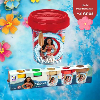 Imagem de Brinquedo Infantil Kit de Massinhas de Modelar da Moana Cotiplás - 2694
