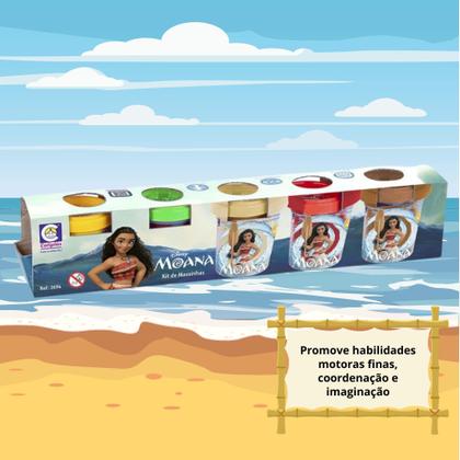 Imagem de Brinquedo Infantil Kit de Massinhas de Modelar da Moana Cotiplás - 2694
