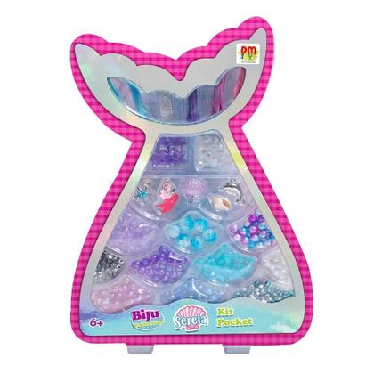 Imagem de Brinquedo Infantil Kit Miçangas Coloridas Montar Pulseirinha