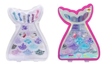 Imagem de Brinquedo Infantil Kit Miçangas Coloridas Montar Pulseirinha Sereia DMtoys - Dm Toys