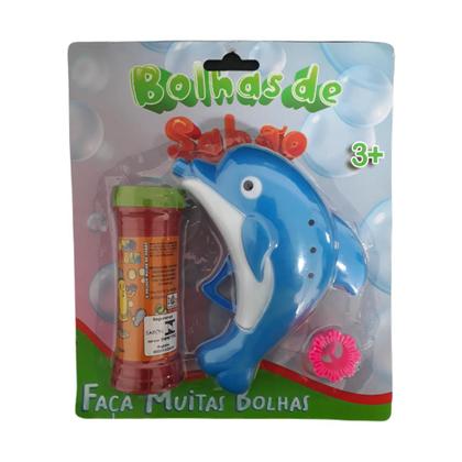 Imagem de Brinquedo infantil lança bolhas de sabão golfinho