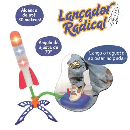 Imagem de Brinquedo Infantil Lançador de Foguete por Pedal Radical