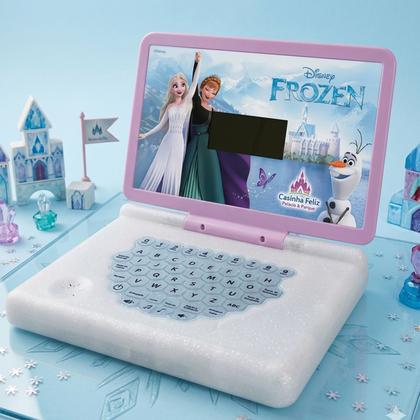Imagem de Brinquedo Infantil Laptop Minigame Notebook Frozen com Tela Incorporada Bilingue