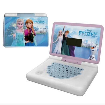 Imagem de Brinquedo Infantil Laptop Minigame Notebook Frozen com Tela Incorporada Bilingue