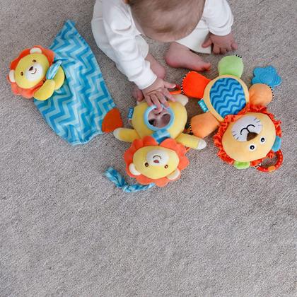 Imagem de Brinquedo Infantil Leãozinho Treme-Treme de Pelúcia Musical com Atividades - Buba