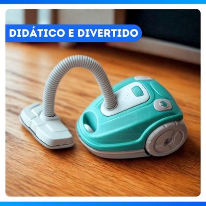 Imagem de Brinquedo Infantil Limpeza Aspirador De Pó Casinha Faz De Conta Menina