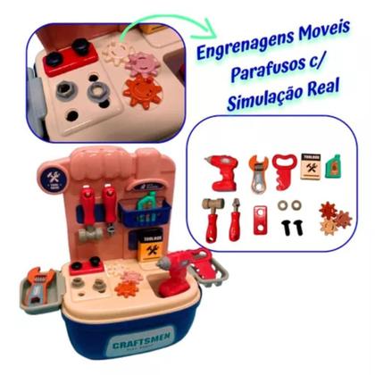 Imagem de Brinquedo Infantil Maleta Bancada de Ferramentas 24 Peças