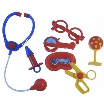 Imagem de Brinquedo infantil Maleta Kit Medico Brinquedo Doutor Cor Azul Crianças Diversão - Paki toys