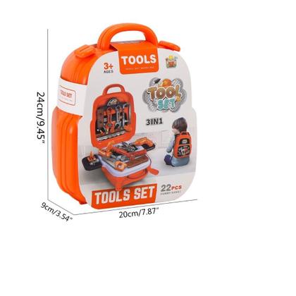 Imagem de Brinquedo Infantil Maleta Mochila Kit de Ferramentas e Acessórios 3 em 1