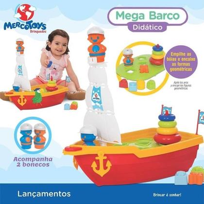 Imagem de Brinquedo Infantil Mega Barco Didático - Mercotoys 423