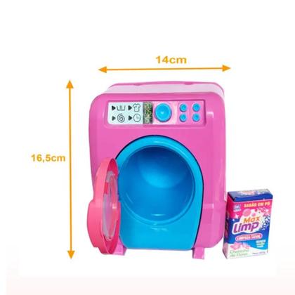Imagem de Brinquedo Infantil Menina Maquina Lavar Rosa Pequena Oferta Zuca Toys
