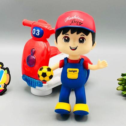 Imagem de Brinquedo Infantil Menino No Scooter Bate E Volta Com Luz E Som.