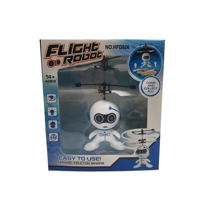 Imagem de Brinquedo Infantil Mini Robô Voador Divertido Voa De Verdade