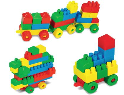 Imagem de Brinquedo Infantil Monta Monta Educativo Cofre 96 Peças