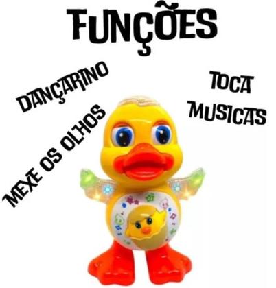 Imagem de Brinquedo Infantil Musical Pato Dançante Mexe Anda Com Luz Colorida