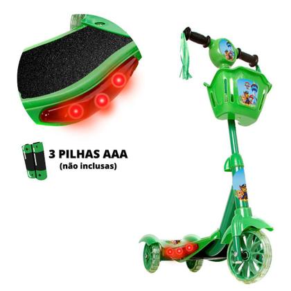 Imagem de Brinquedo Infantil Patinete Patrulha Canina Scooter 3 Rodas