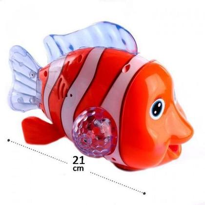 Imagem de Brinquedo Infantil Peixe Palhaço Com Som  Luzes E Movimentos