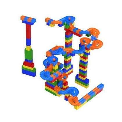 Imagem de Brinquedo Infantil Pista Monte Sua Rampa Divertida 200 Peças Rampa Divertida ggb
