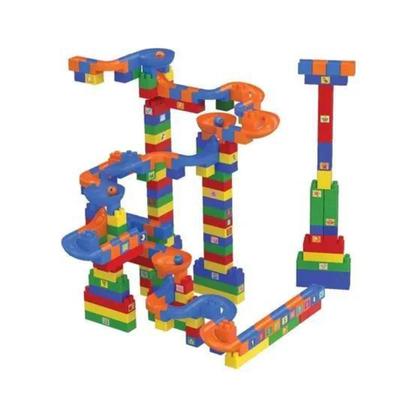 Imagem de Brinquedo Infantil Pista Monte Sua Rampa Divertida 200 Peças Rampa Divertida ggb