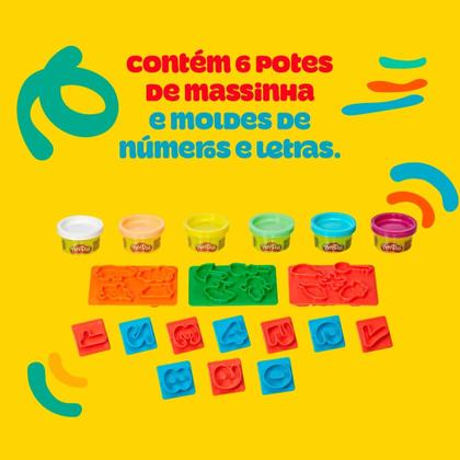 Imagem de Brinquedo Infantil Play-Doh Kit Inicial de Números com Acessórios e 6 Potes Hasbro - 18487