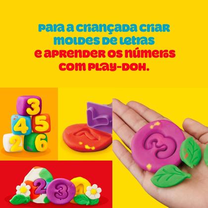 Imagem de Brinquedo Infantil Play-Doh Kit Inicial de Números com Acessórios e 6 Potes Hasbro - 18487