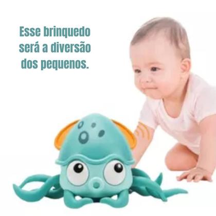 Imagem de Brinquedo Infantil Polvo Com Movimento Brincar Educativo Interativo Estímulo Coordenação 