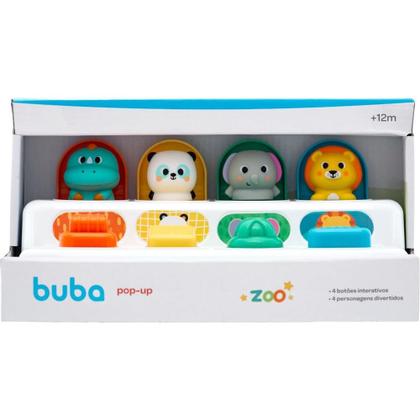 Imagem de Brinquedo Infantil Sensorial Buba Zoo 4 botões Interativos