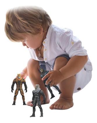Imagem de Brinquedo Infantil Super Herói Animal War Colecionável Com Acessórios Presente Infantil Criança