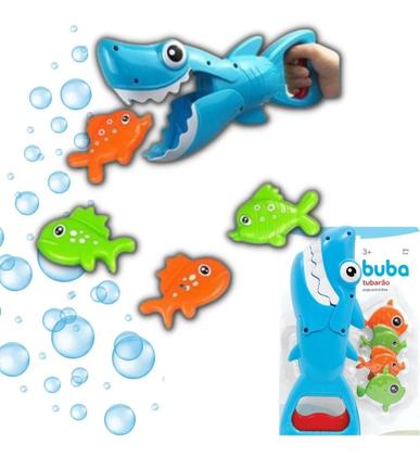 Imagem de Brinquedo Infantil Tubarão Pega Peixinhos Piscina Buba