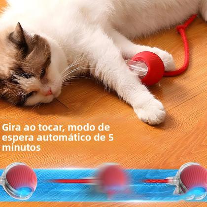 Imagem de Brinquedo Interativo Automático Para Gatos Com Bola Recarregável, Rato Elétrico Rolante Com Cauda