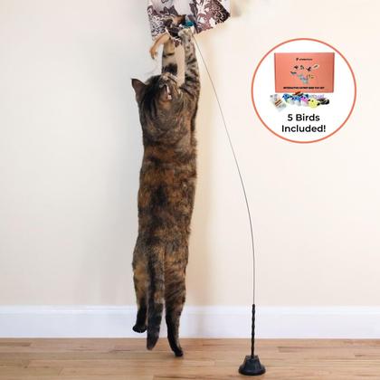 Imagem de Brinquedo Interativo Catnip Bird Whiskertons com Ventosa
