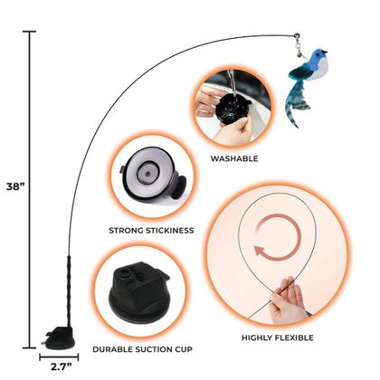 Imagem de Brinquedo Interativo Catnip Bird Whiskertons com Ventosa