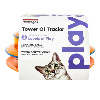 Imagem de Brinquedo Interativo Catstages Tower of Tracks 3 Níveis Com Bolas Giratórias Para Gato