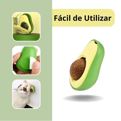 Imagem de Brinquedo Interativo De Gato Bola Catnip Abacate Com Adesivo