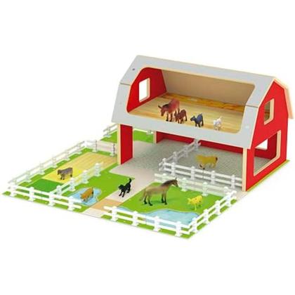 Imagem de Brinquedo Interativo Fazendinha Celeiro Em Madeira Educativo