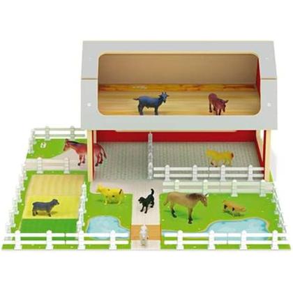 Imagem de Brinquedo Interativo Fazendinha Celeiro Em Madeira Educativo