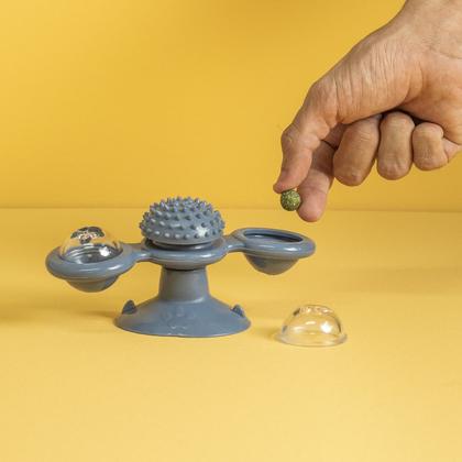 Imagem de Brinquedo Interativo Giratório E Coçador com Catnip Para Gatos Pet Oikos Animal