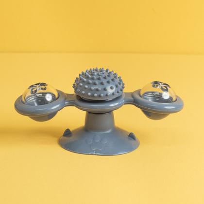 Imagem de Brinquedo Interativo Giratório E Coçador com Catnip Para Gatos Pet Oikos Animal