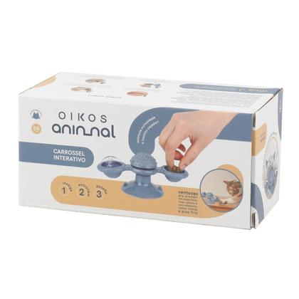 Imagem de Brinquedo Interativo Giratório E Coçador com Catnip Para Gatos Pet Oikos Animal