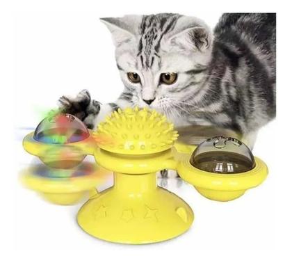 Imagem de Brinquedo Interativo Giratório P/ Gato Bolinha Catnip Pisca