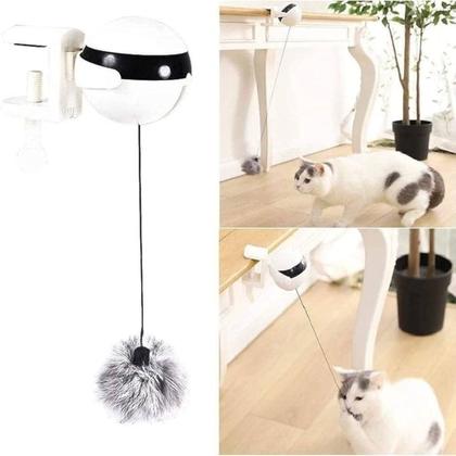 Imagem de Brinquedo Interativo para Gatos Bola de Elevação Automática em ABS e Pelúcia Resistente a Rasgos 1
