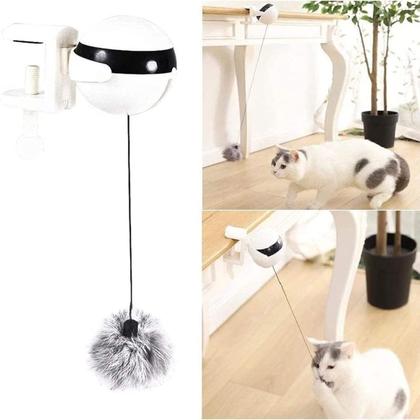 Brinquedo Interativo Pêndulo Ioiô Elétrico Gato Pet Branco - C3B Imagem de Brinquedo Interativo Pêndulo Ioiô Elétrico Gato Pet Branco