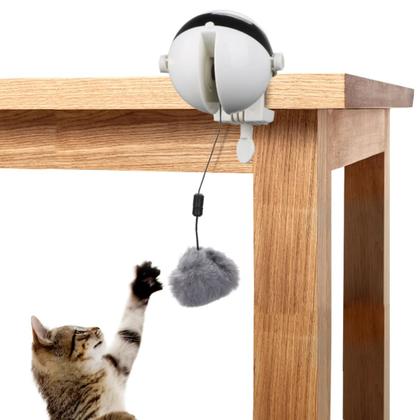 Brinquedo Interativo Pêndulo Ioiô Elétrico Gato Pet Branco - C3B Imagem de Brinquedo Interativo Pêndulo Ioiô Elétrico Gato Pet Branco