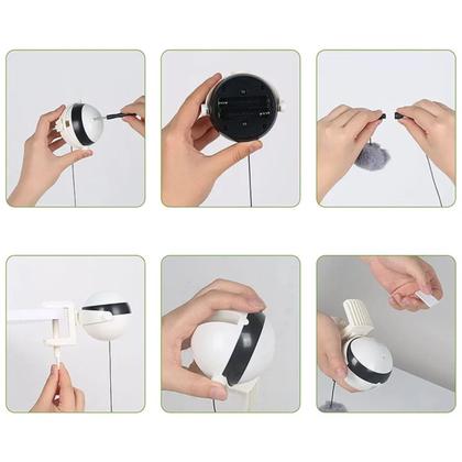 Brinquedo Interativo Pêndulo Ioiô Elétrico Gato Pet Branco - C3B Imagem de Brinquedo Interativo Pêndulo Ioiô Elétrico Gato Pet Branco