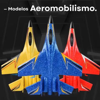 Imagem de Brinquedo Jato de Controle Remoto SU27 com LED e Voo Estável Ideal para Acrobacias e Iniciantes e voa de verdade