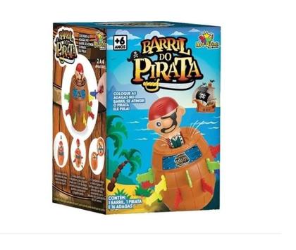 Imagem de Brinquedo Jogo Barril Pula Pirata Crianca Infantil Diversao